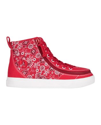 Billy Classic Lace High Tops Red Paisley Shoes
