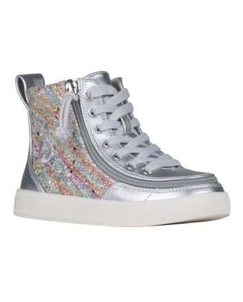 Billy Silver Rainbow Classic Lace High Tops Shoes